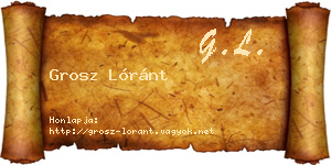 Grosz Lóránt névjegykártya