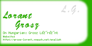 lorant grosz business card